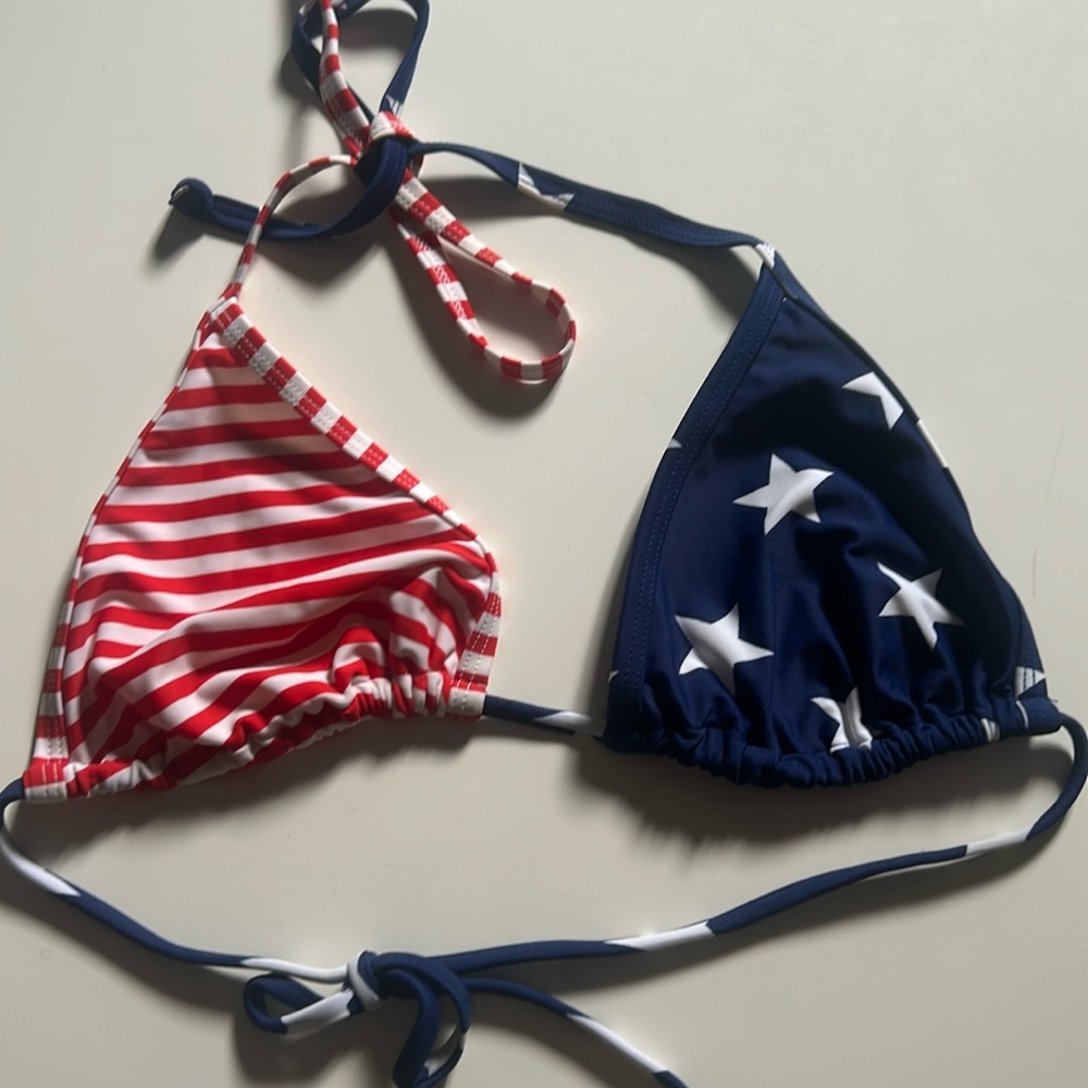 Stars and Stripes triangle bikini top